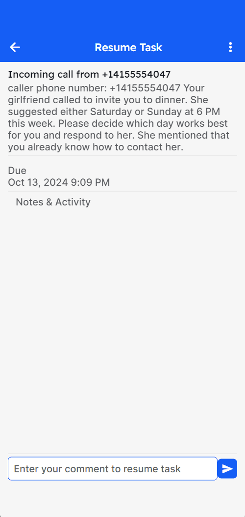 Assindo turning calls into actionable tasks
